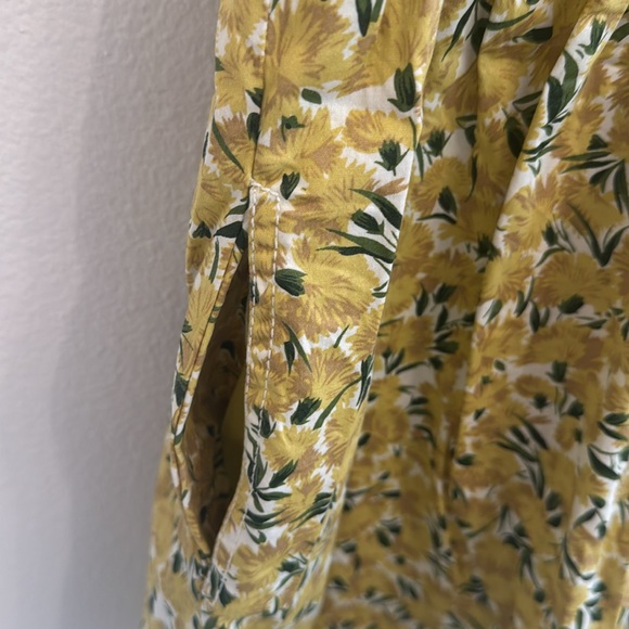 FREE PEOPLE Dandelion Yellow Mini Dress With Pockets Sleeveless Size Small - Picture 7 of 9
